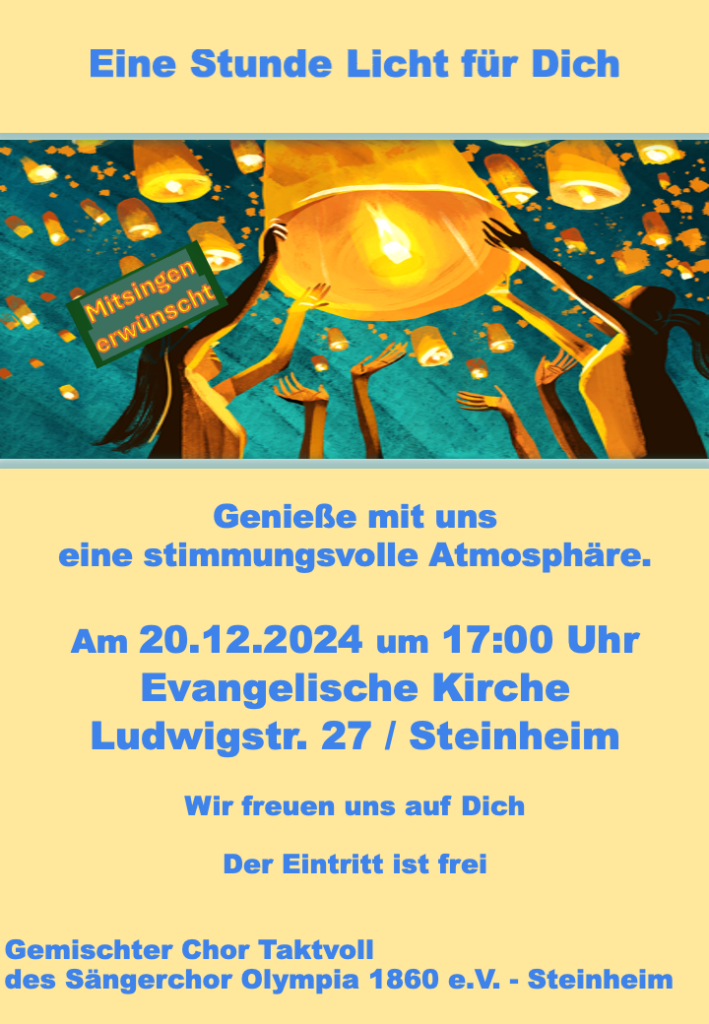 Einladung zum Adventssingen